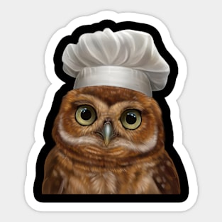 Owl Chef Sticker